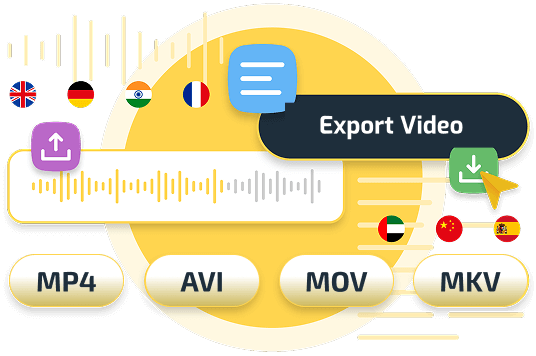 Export and download with SubtitleBee