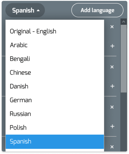 Select any language to view subtitles