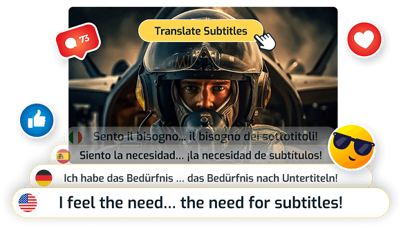 Translate captions into multiple languages
