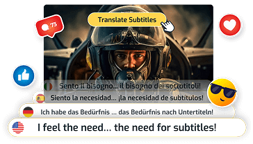 Translate captions into multiple languages