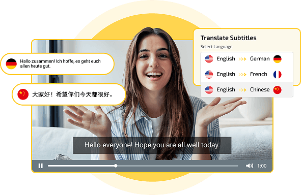 Translate video subtitles into any language