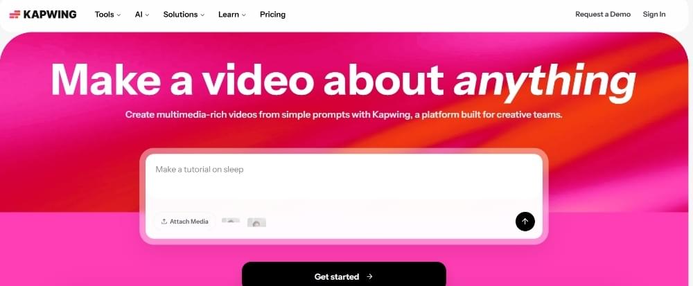 Kapwing Website Interface