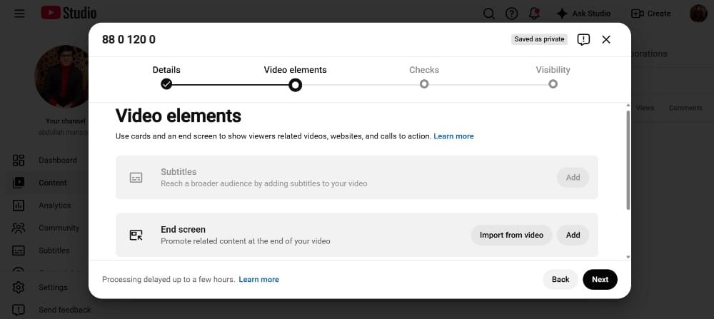 YouTube Studio Subtitles