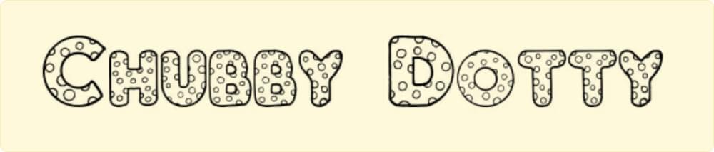 Chubby Dotty Anime Font Chubby Dotty Anime Font