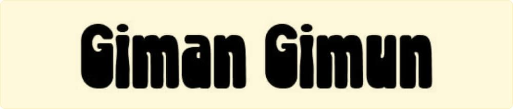 Giman Gimun Anime Font Giman Gimun Anime Font