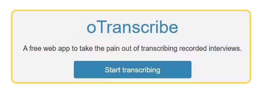 oTranscribe oTranscribe