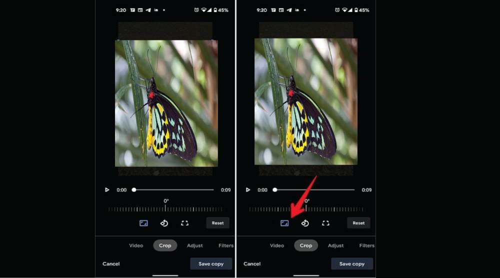 Crop a video by using tools to enhance video quality