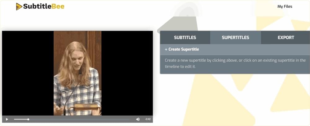 Open Supertitles Option Open Supertitles Option