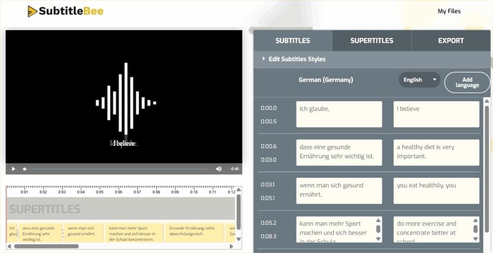Translate Audio Transcript Translate Audio Transcript