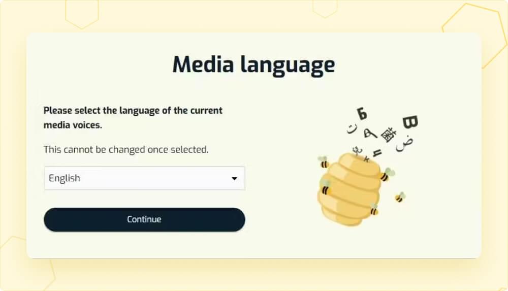 Choose Media Language