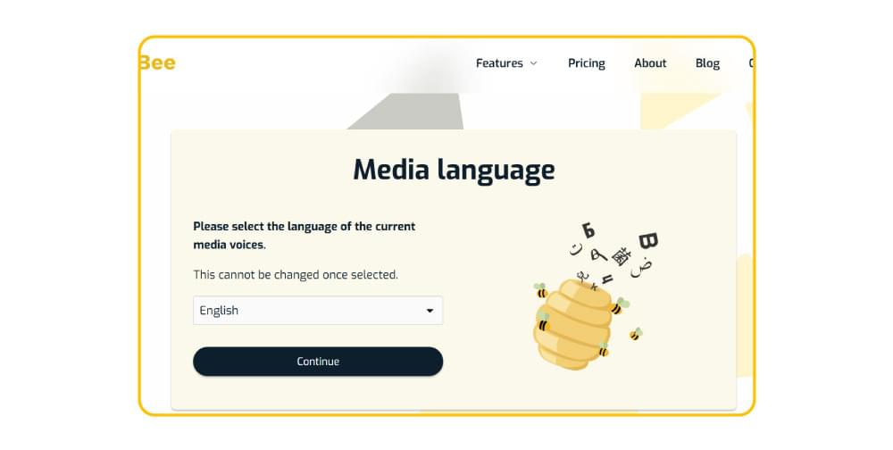 Choose Media Language Choose Media Language