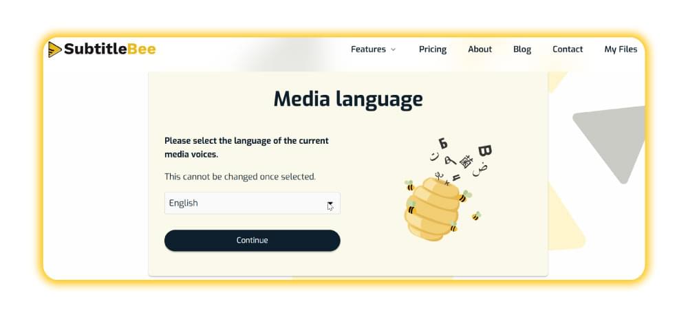 Choose Media Language Choose Media Language