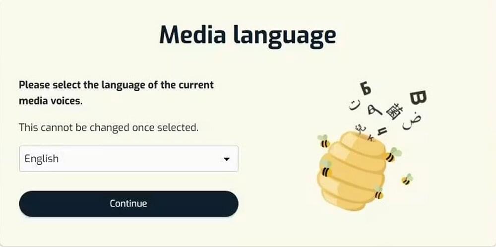 Choose Media Language Choose Media Language
