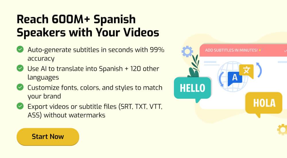 Add Spanish Subtitles to Videos
