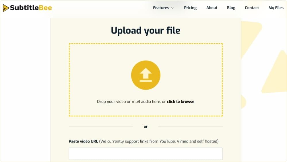 Upload the video you want to subtitle for YouTube
