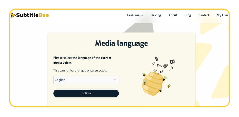 Choose Media Language Choose Media Language