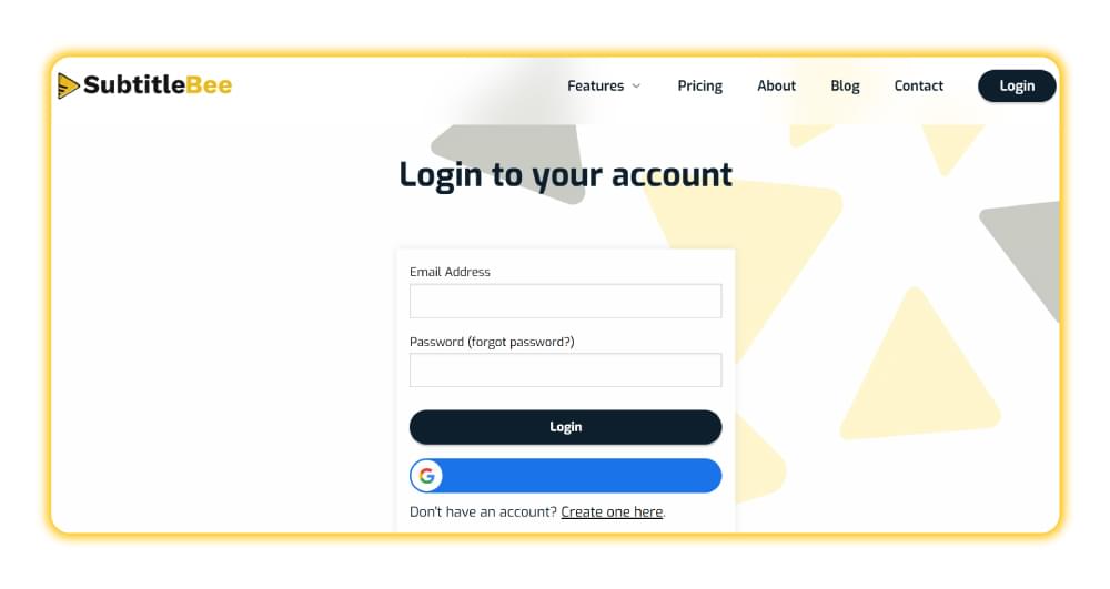 Login to SubtitleBee Login to SubtitleBee