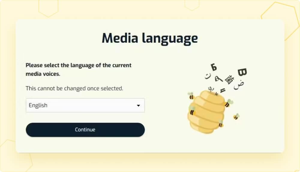 Choose Media Language Choose Media Language