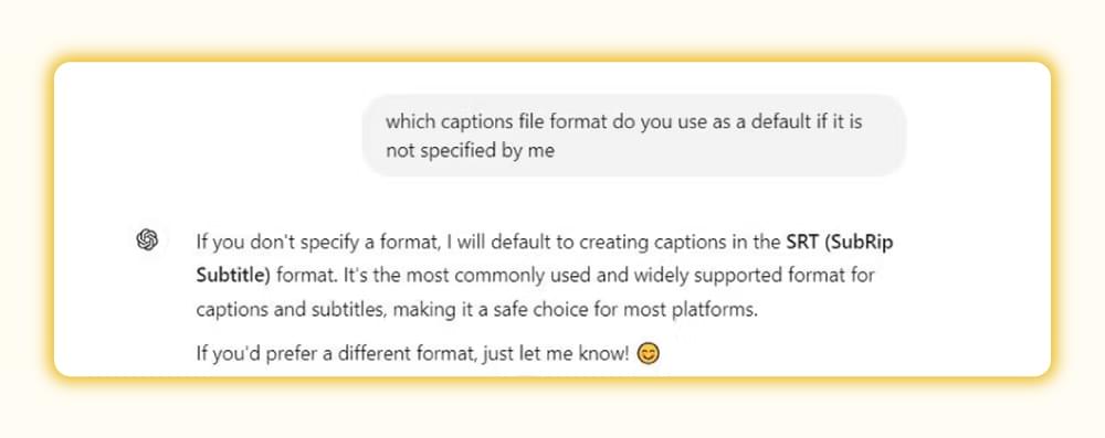 Understanding captions file format for creating subtitles