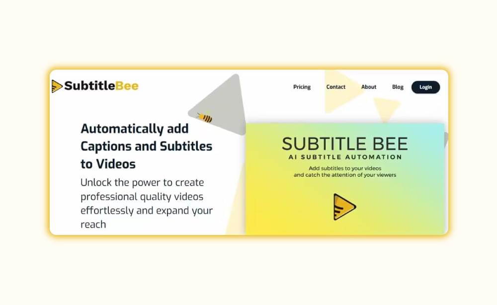 SubtitleBee homepage for creating ChatGPT subtitles