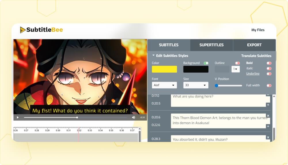 SubtitleBee Features