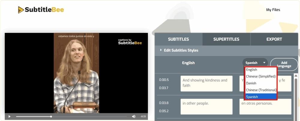 Add Another Translation Subtitle Add Another Translation Subtitle