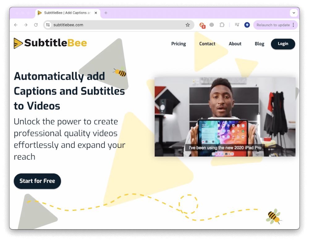 SubtitleBee home page