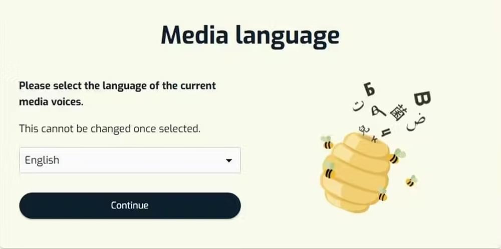 Choose Media Language