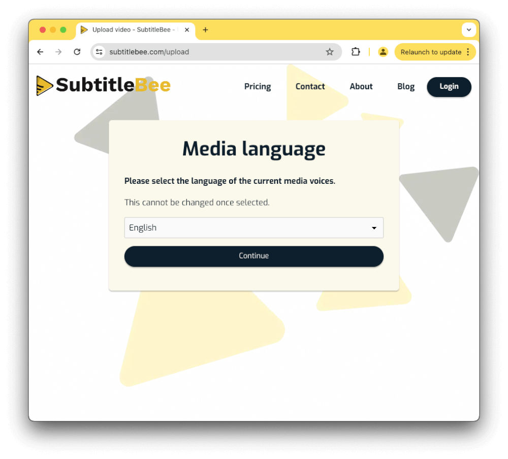 Select media language