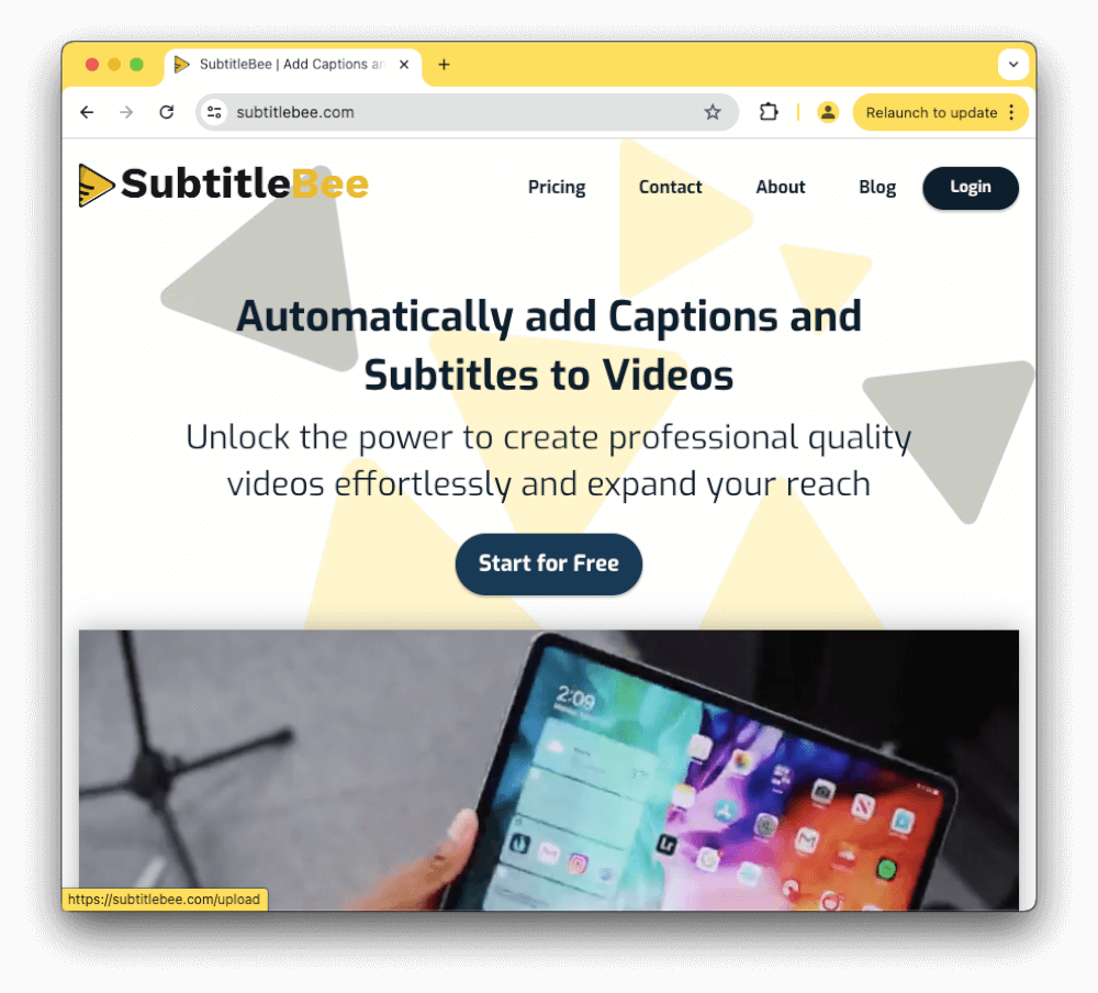 SubtitleBee home page