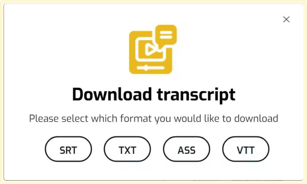 Transcript Download Options