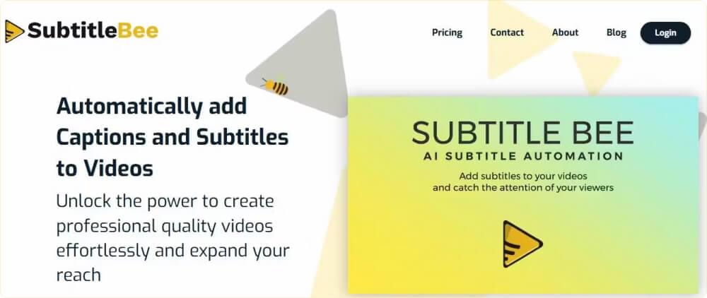 SubtitleBee Home Page SubtitleBee Home Page