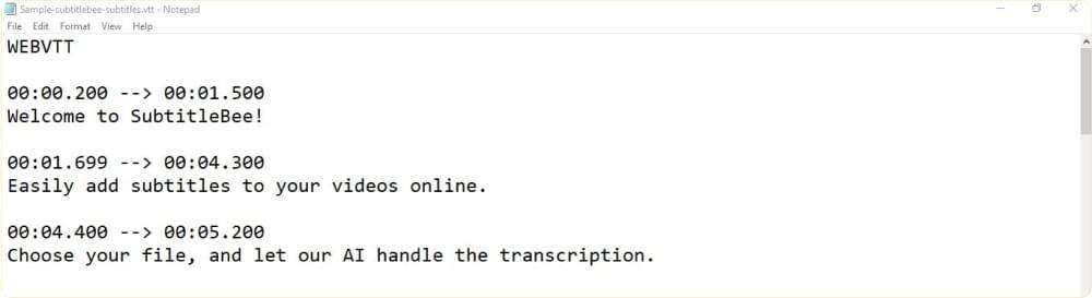 VTT File Example