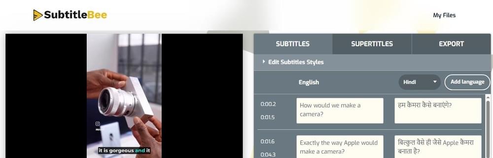 English to Hindi Subtitles